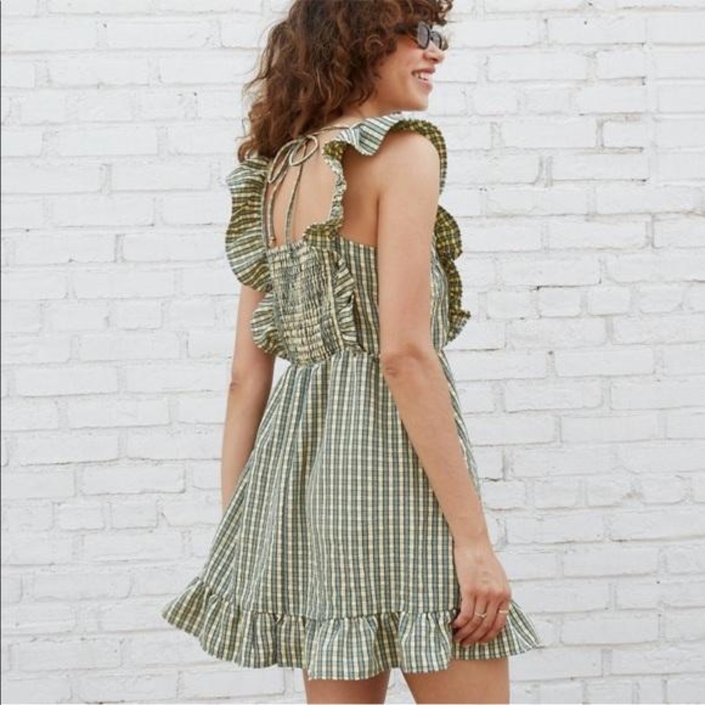 NWT Wild Fable ruffle Gingham dress